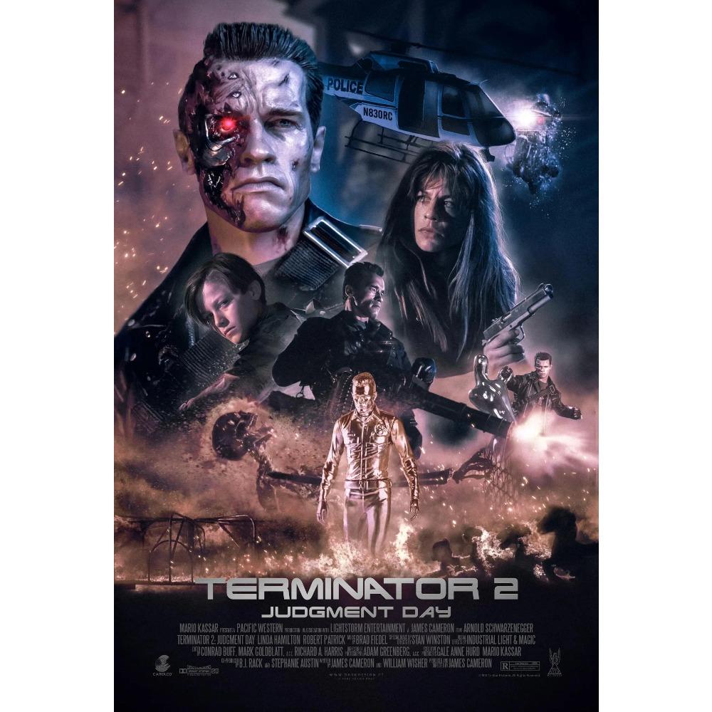 Klassischer Sci-Fi-Film The Terminator Filmplakat Leinwandgemälde Schwarzenegger Retro-Wandkunst Bilder Heimzimmerdekor Geschenk