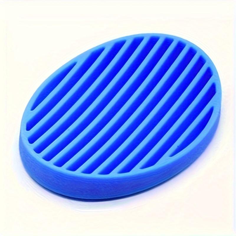 

Cute Quick-Dry Soap Tray | Non-Slip, Easy-Clean & Stylish Bathroom Organizer with Drainage. Pastel Colors. синій
