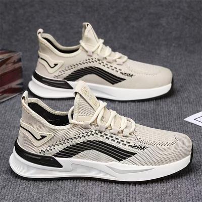 Summer Running Casual Breathable Men's Mesh Heightened Anti-slip Fly Weaving Student Sports Shoes Men's Shoes