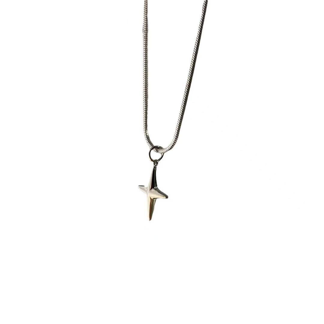 

Casual cold wind Mangxing cross pendant necklace light luxury fashion versatile collarbone chain snake bone neck chain accessories tide