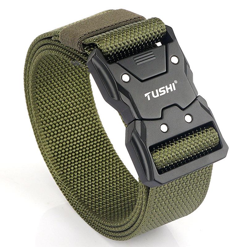 Men's Nylon Tactical Quick Release Belt - Casual & Outdoor Leather Workwear