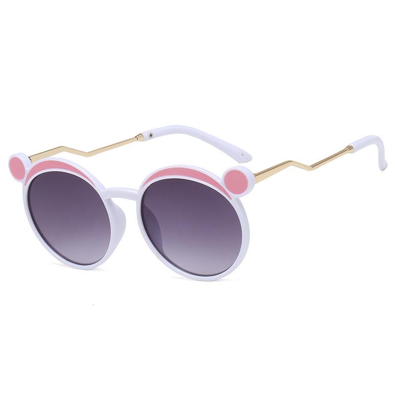 Cute Round Frame Bear Children'S Sunglasses Sunscreen Sunshade Glasses Baby Sunglasses Tide