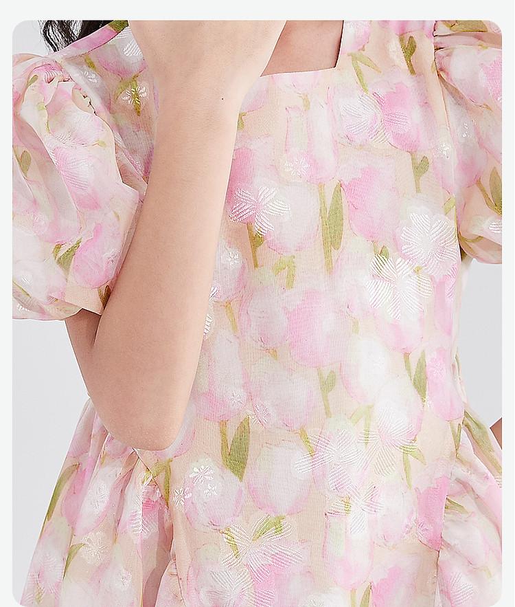 Girls' Chiffon Tulip Big Bow Summer Dresses