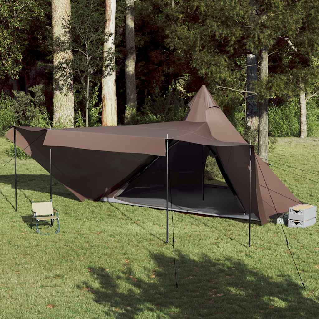 Vidaxl Tipi Family Tent, 6-Person, Brown, Waterproof