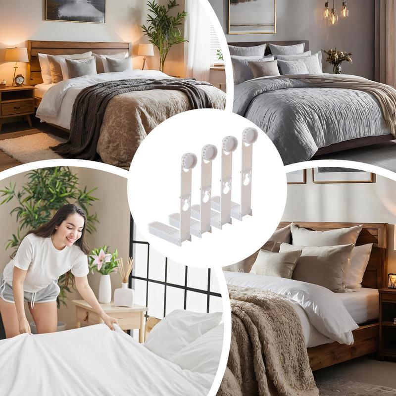 4Pcs Adjustable Fitted Sheet Keepers household invisible bed sheet clip punch-free buckle Non-Slip Firm Tight Accessories