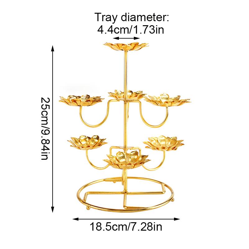 Metal Light Cup Lotus Butter Lamp Holder Temples Buddhist Supplies