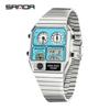 Sanda Waterproof Multifunctional Sports Watch with Temperature Alarm & Fashionable Design