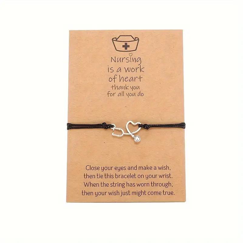 JYL TS Bracelet  Nurse Hat Stethoscope Gift Honors Care & Brings Blessings Stethoscope 2+ Card пшеничный