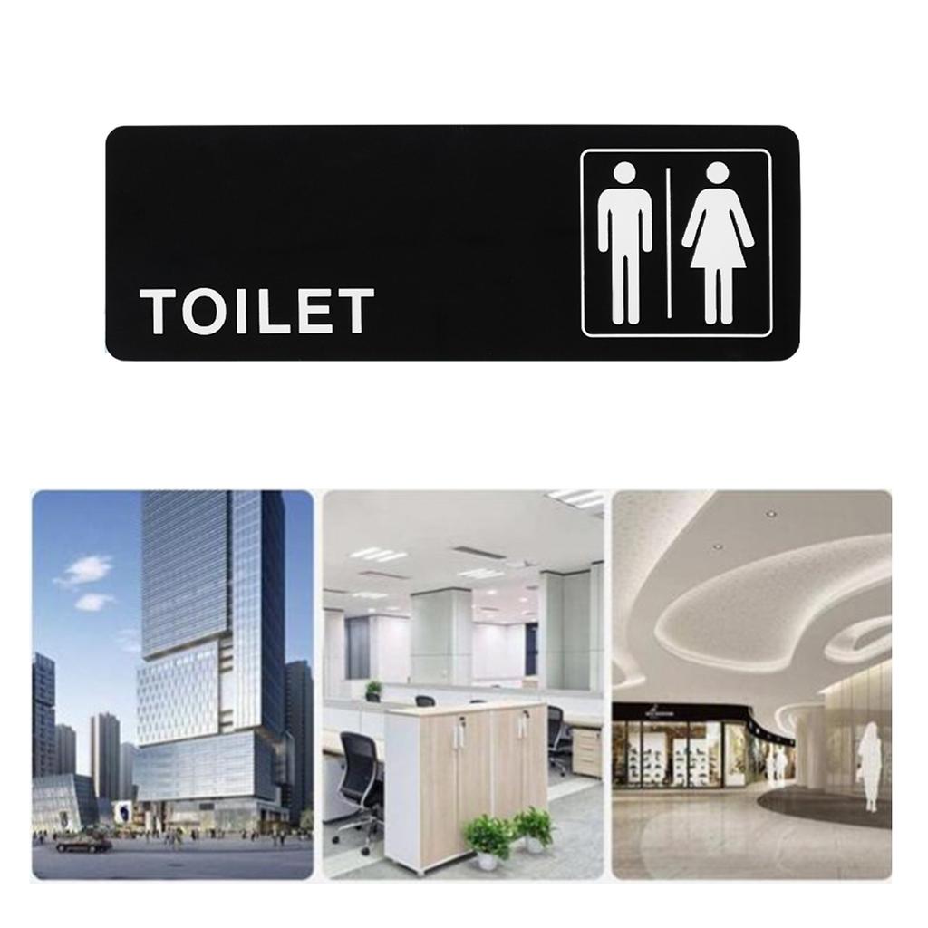 Clear Acrylic Restroom Sign Durable Bathroom Marker Easy to Clean Washroom Directional Signs for Public Places