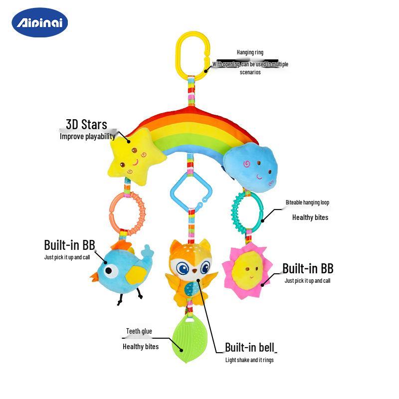 Aipinqi Animal Stroller Plush Hanging Rattle Toy for Babies