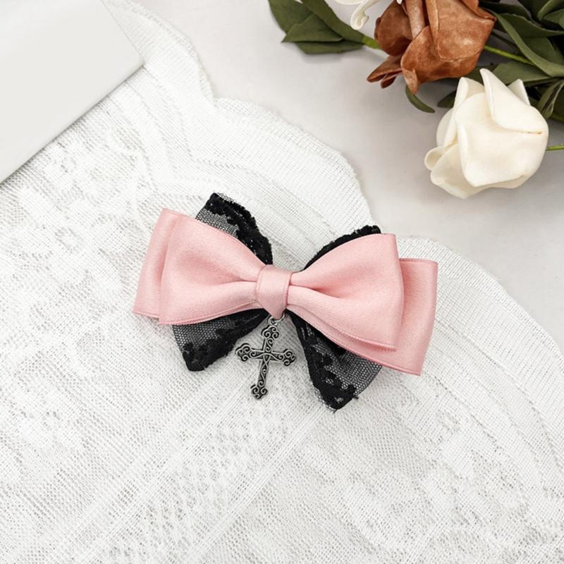 Bow Elegant Hair Clip Large Bowknot Sweet Lace Barrette Hairpin Women Lady