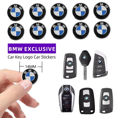 11/14mm Car Remote Key Fob Emblem Badge Radio Button Sticker For F10 E90 F20 E46 E60 E70 E39 E36 E87 X7 E92 E91 E28 X3 G11