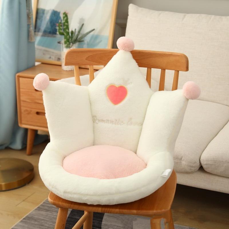 45x45x40cm Plush Crown Cushion Cute Thickened Soft Filled Floor Mat Family Office Student Dormitory Cushion Children's Gift 2025