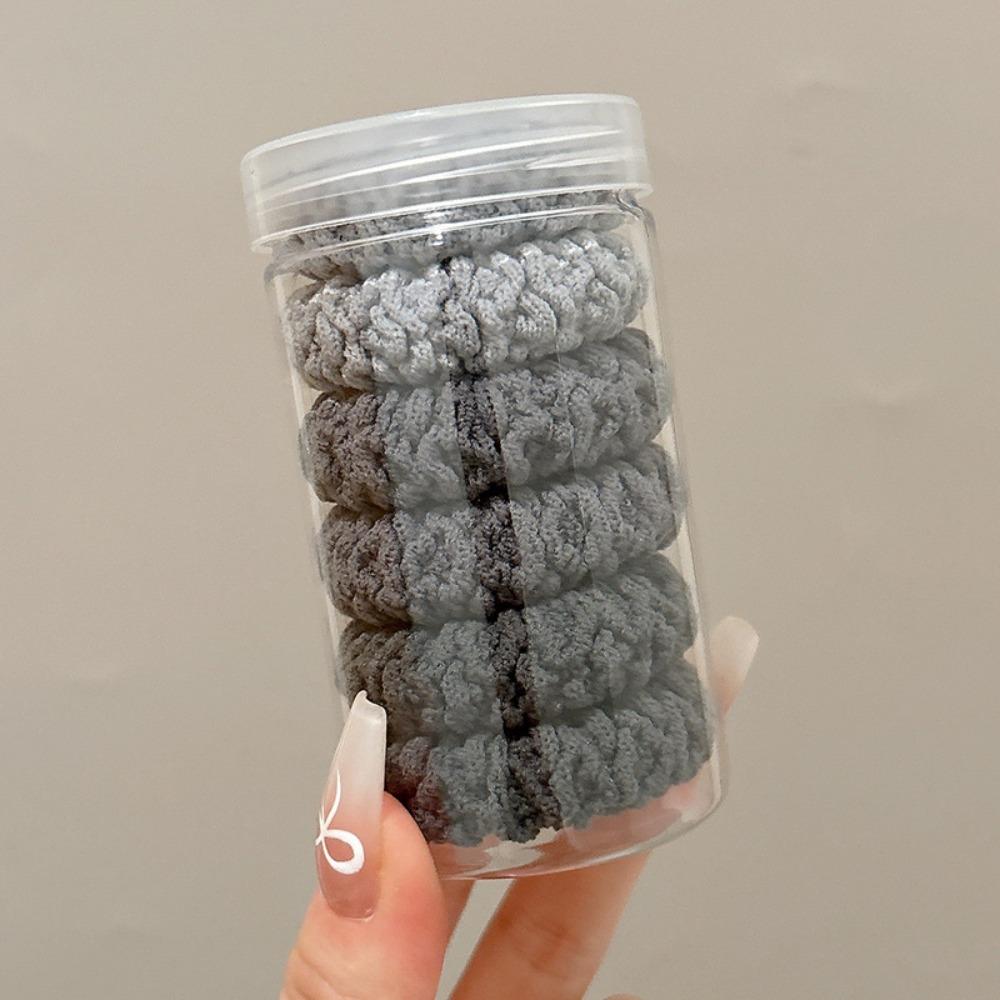 

Sweet Colorful Color Hair Ties Durable High Ponytail Elastic Band High Elastic Rubber Band Versatile Hair Accessory сірий