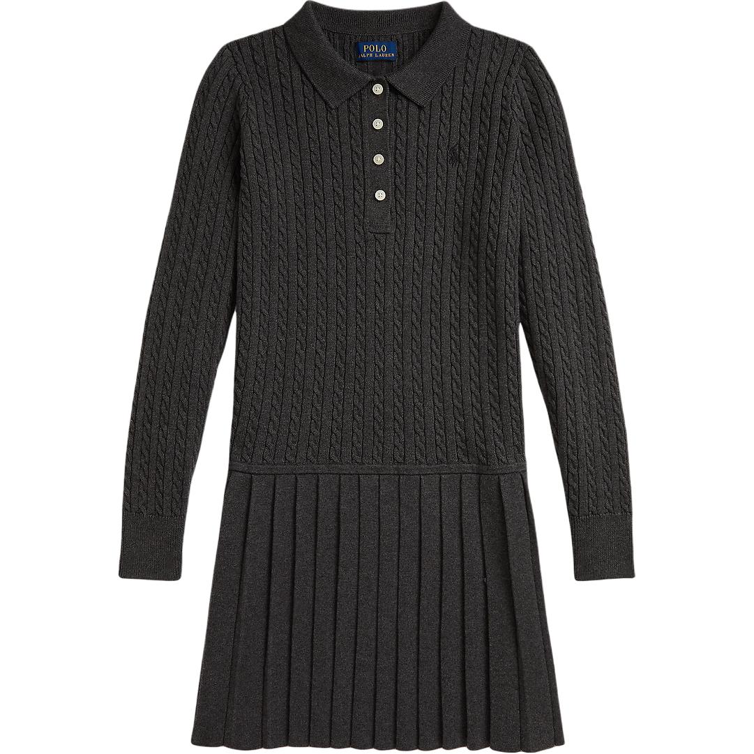 

Платье поло вязаное Polo Ralph Lauren с длинным рукавом для детей Детские платья 313978841-002 L