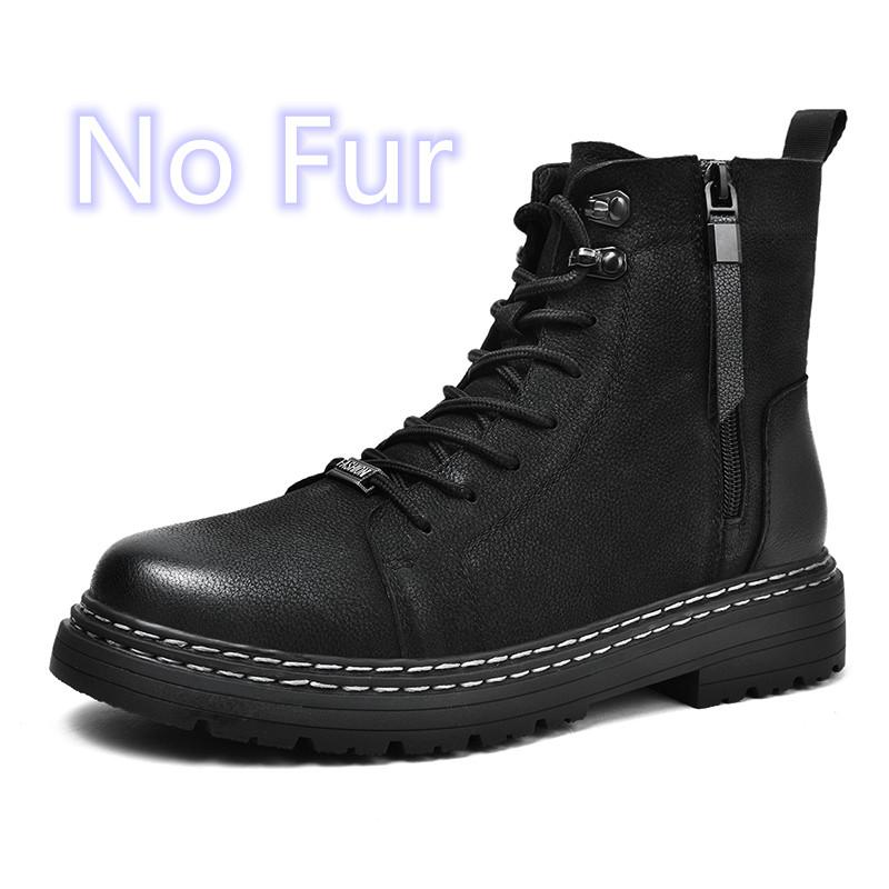 

Fashion New Trend Spring Autumn Boots Men Snow Boots Genuine Leather Mens Outdoor Boots Punk Motorcycle Man Shoes Thick Heel Adulto Shoe 38