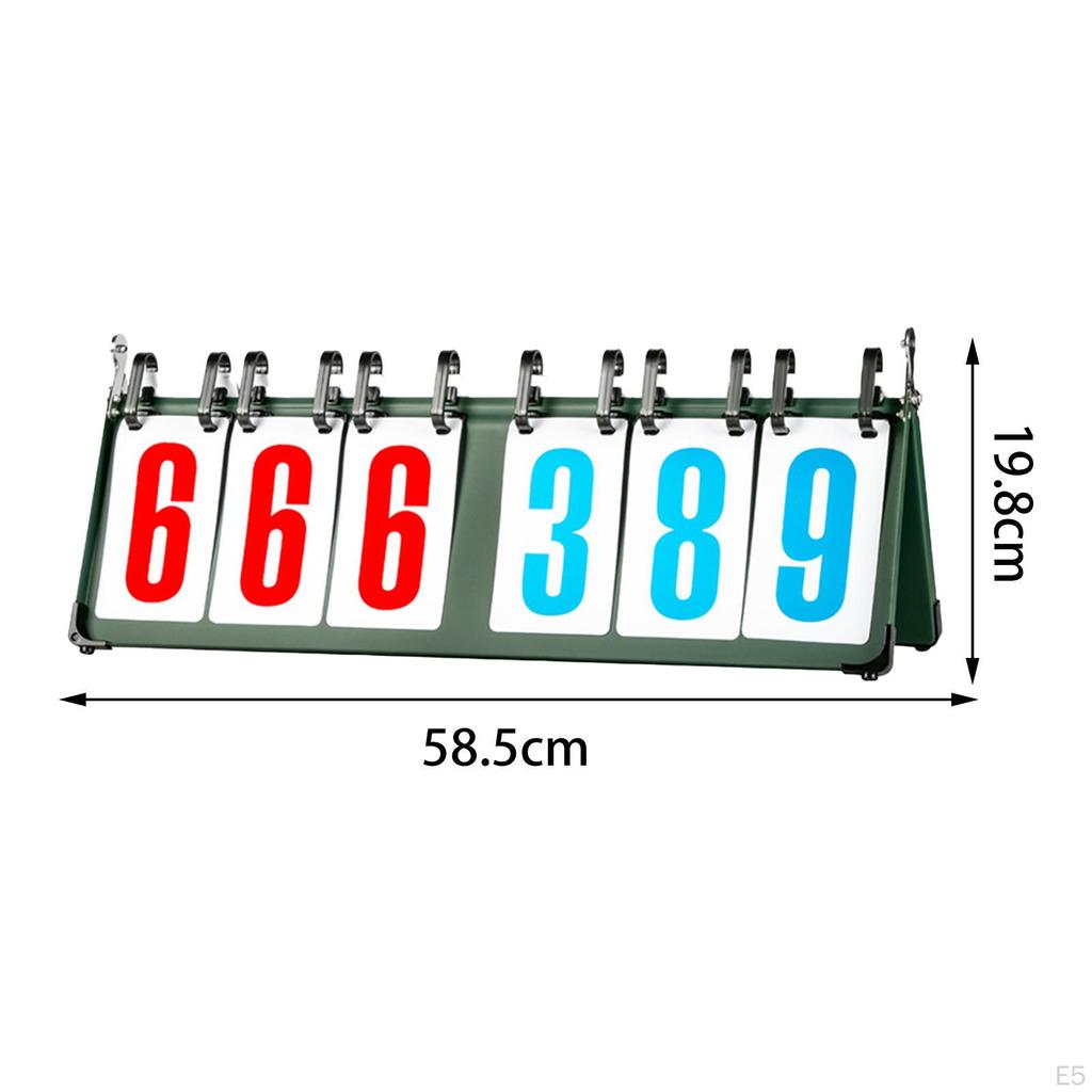 Tabletop Flip Scoreboard 4/5/6 Digit Score Flipper Sports for Table Tennis Many Games