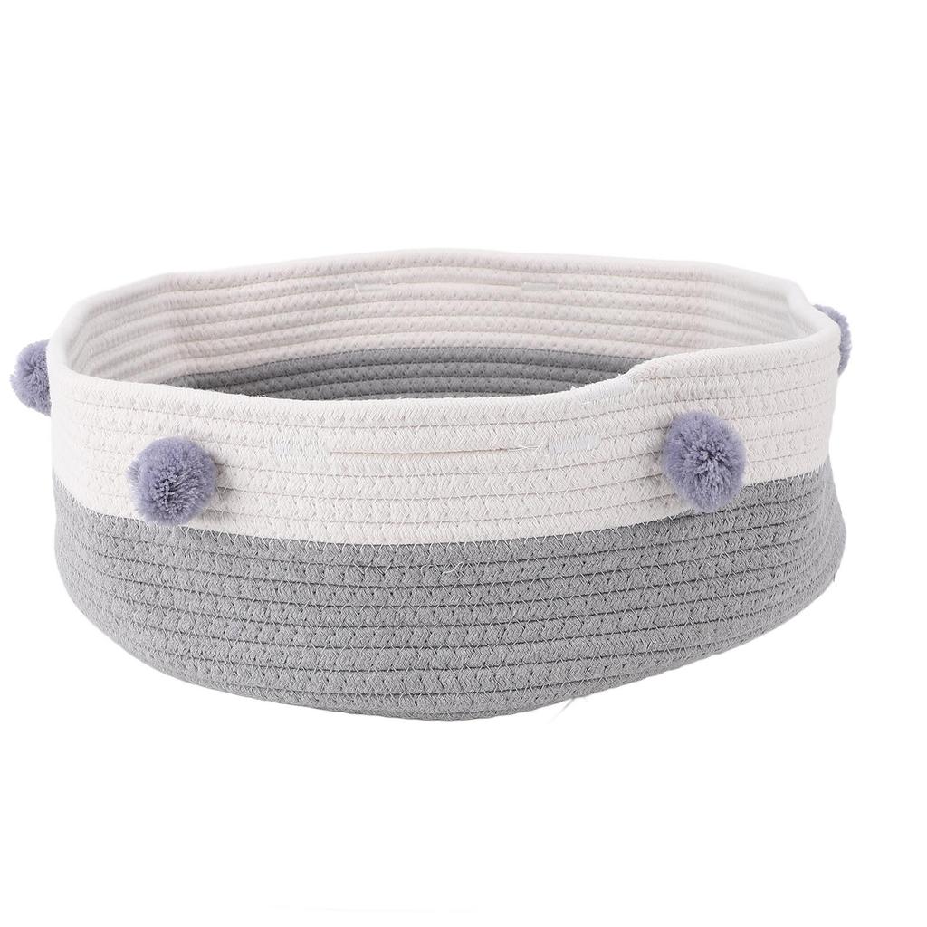 Cat Scratcher Bed Basket Cotton Rope Hand Knitting Stylish Look Cat Sleeping Bed Scratching Mat for Home Indoor