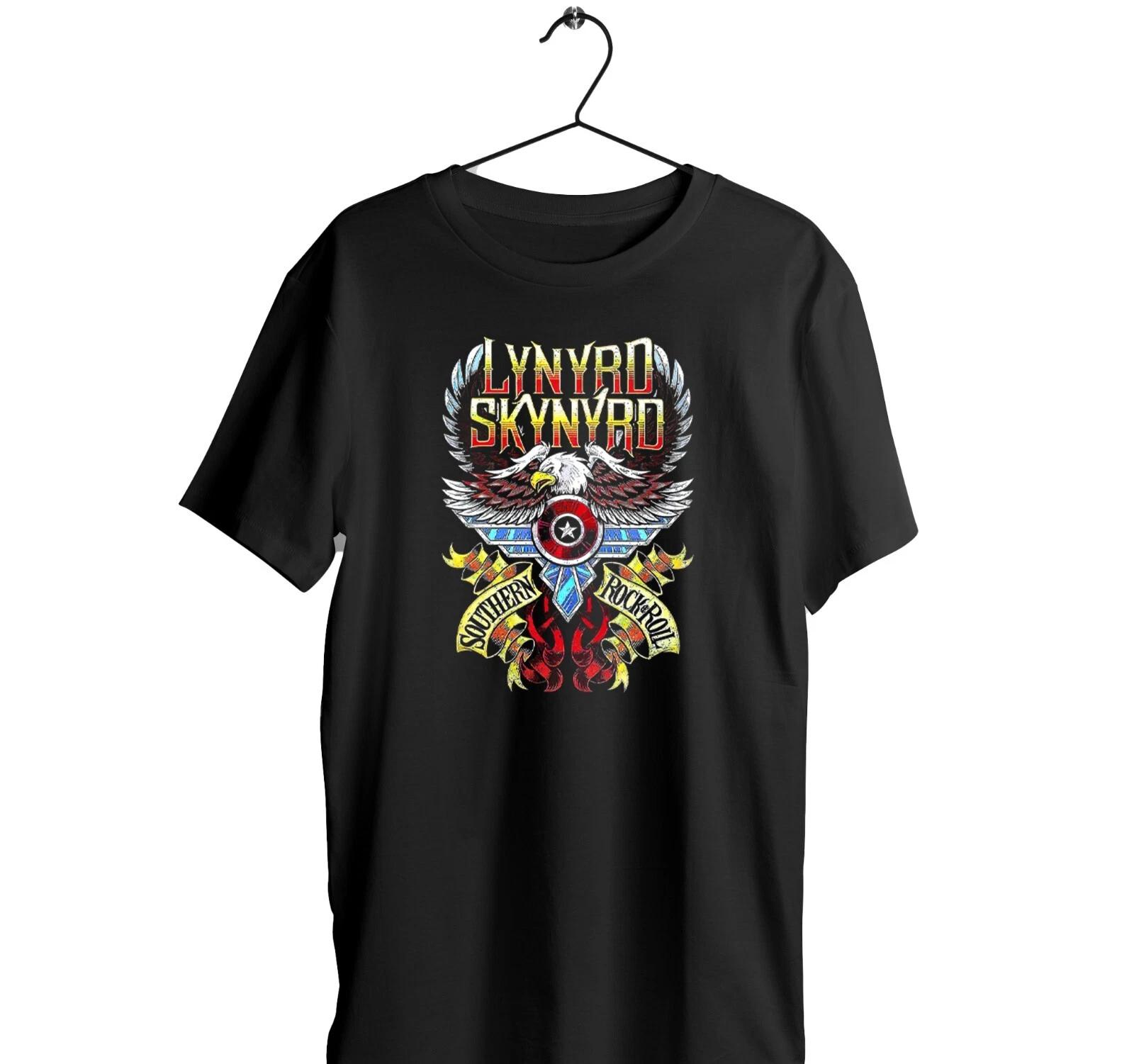 Lynyrd Skynyrd rock band Black T-Shirt - breathable polyester- Festival must S
