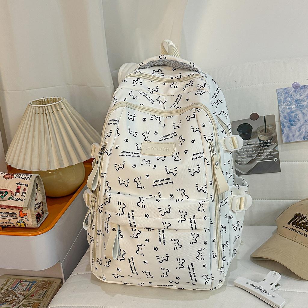 Schulrucksack Cartoon Klein Frisch Mädchen Rucksack Mehrere Fächer Highschool Schülerrucksack Weiblich Hoher Wert College-Stil Mittelschüler
