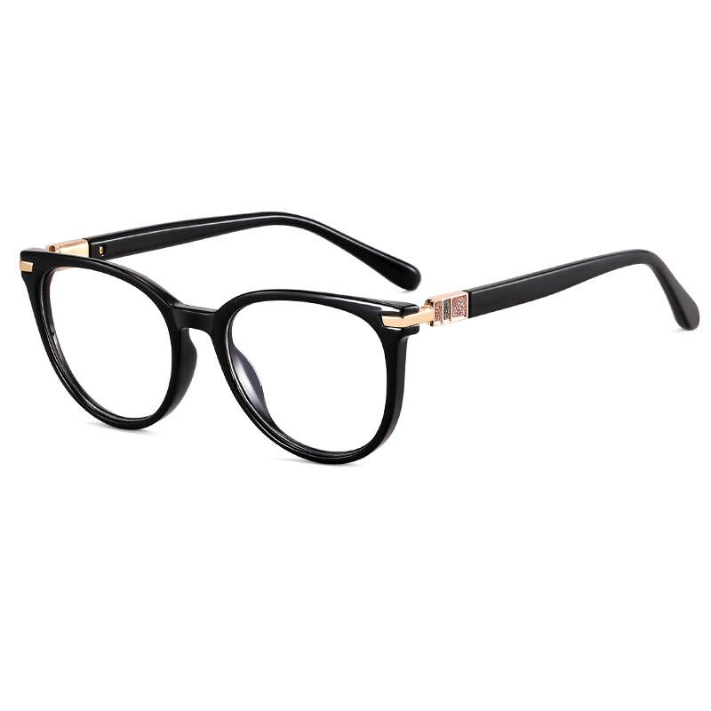 Retro Anti- Blue Lightweight Cat Eye TR90 Eyeglasses Female Luxury Brand Design Trend Prescription Optical Eye Eyeglasses Frames + 1 .5+2+3