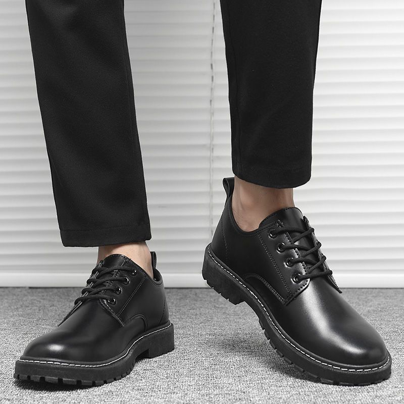 Fashion Non Slip Velvet British Style Black Male Casual Shoe Retro Summer Sale Elegant Legitimate Cowhide Low Price Men's Leather Shoes