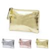 Zipper  Silver Gold Credit Card Holder Bags Fashion Waterproof Coin Bag Key Coin Earphone Pouch PU Leather Coin Purse Wallet