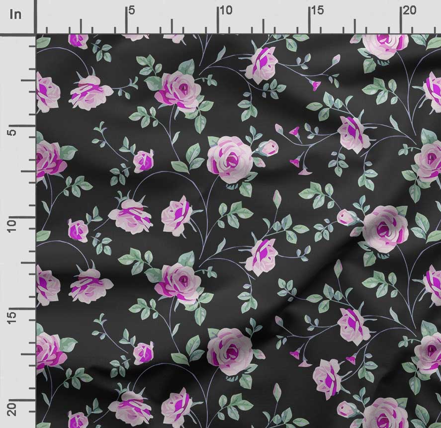 Soimoi Blomster vintagetrykk bomull Cambric Quilting Stoff Selges av The Yard 42 Tommer Bred Middels Vekt Bomullsstoff Syutstyr