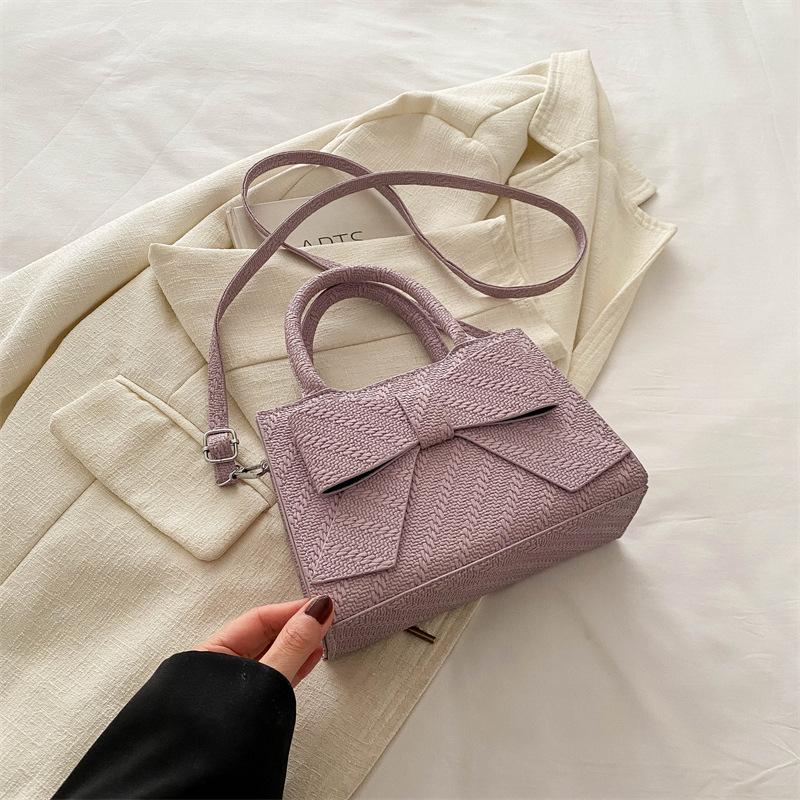 Retro Mode Temperament Handtasche 2025 neu vielseitig ins Schleife Temperament Umhängetasche kleine quadratische Tasche