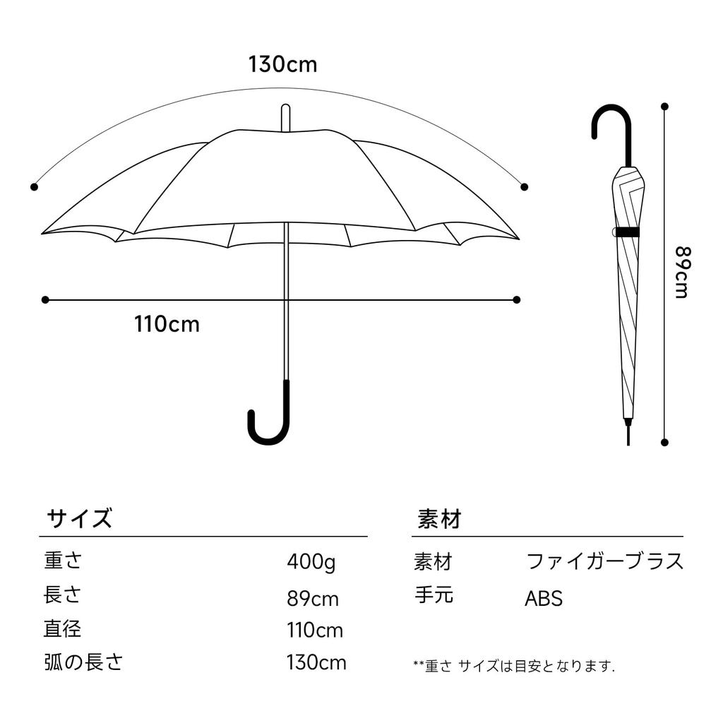 BP SUNNY Long Jump Ultra UV Automatically Opens with One Shading Rate Over Super Water Umbrella for Sunny and Rainy Total Length Ribs Diameter Weight