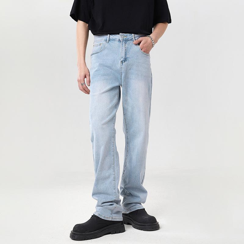 

Новые осенние прямые стрейчевые джинсы для мужчин 3XL синий