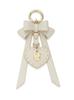 Furfur Ribbon Crimp Bag Charm RWGG255516 White Free Size Women's