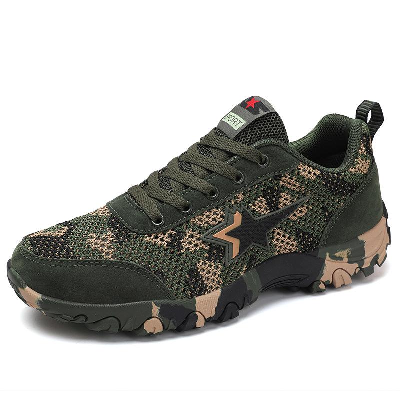 Spring and summer camouflage shoes, men s and women s same mountaineering shoes, student military training shoes, liberation shoes, labor shoes 36