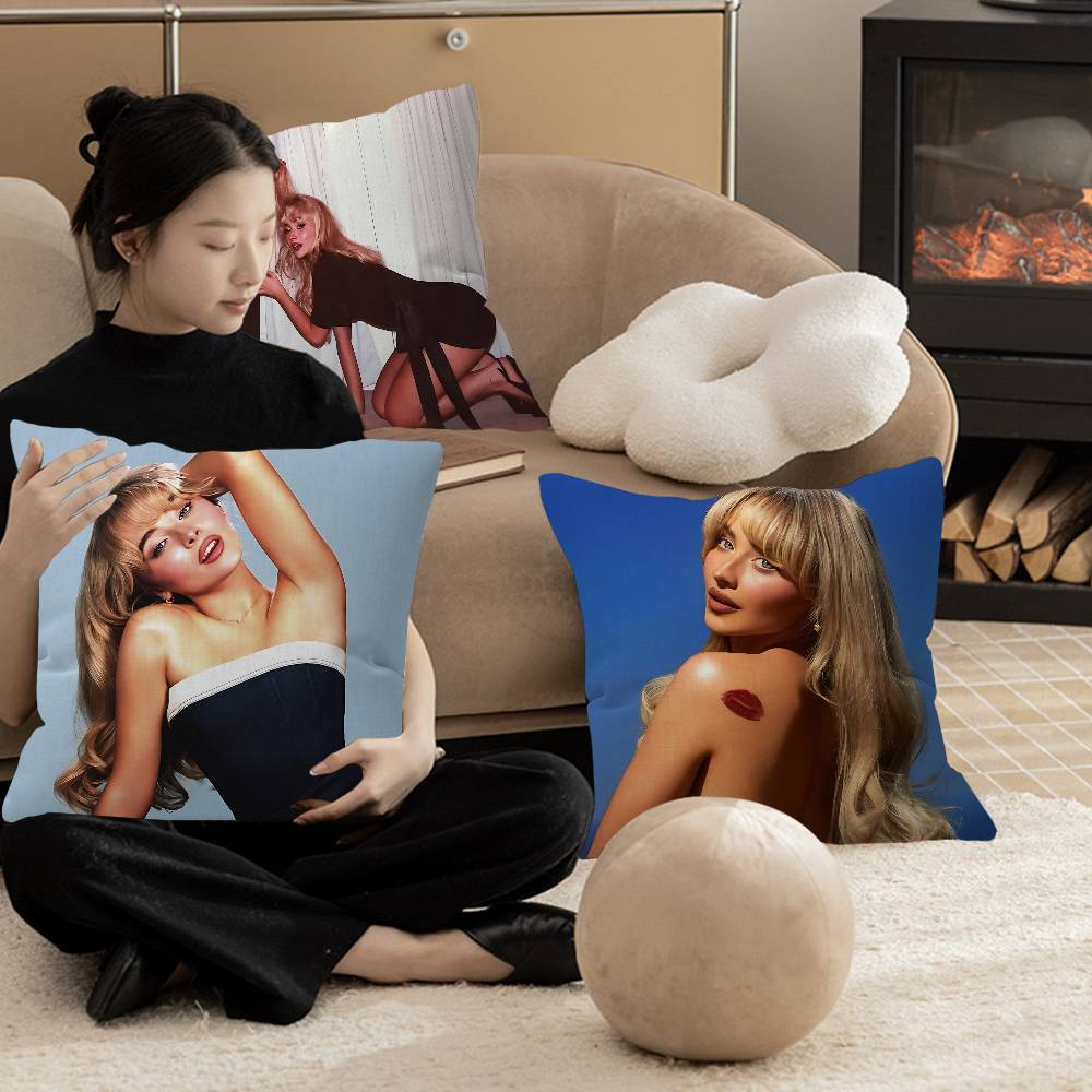 Sing Sabrina Carpenter Album Cushion Cover Pillow Cover Decor Pillowcase Printed Cushion Case for Couch