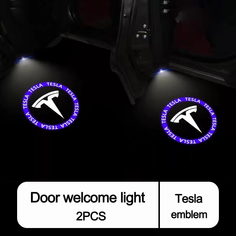 

Welcome Lights Door Light LED Modification Accessories Atmosphere Door Spotlight For Tesla Model 3/Y Model X S Cybertruck SpaceX