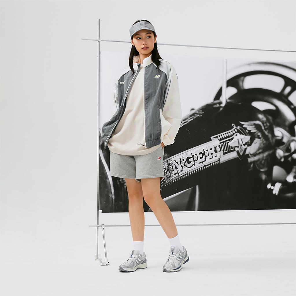 New Balance Jackets Unisex Gray Stand Collar Moderate Other NAE24011-DKG