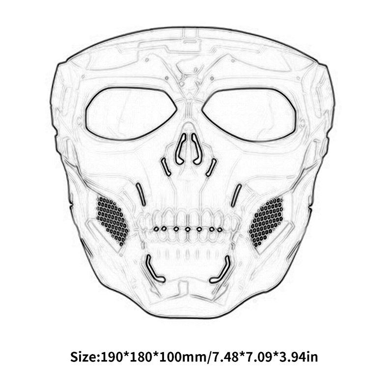 Buy Skull Mask Full Face For Cosplay Halloween Party Masquerade Game