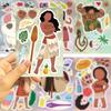 8PCS Moana Sticker Set Cute Cartoon Face-Changing Mug Computer Mobile Phone Notebook Decoration Waterproof Stickers
