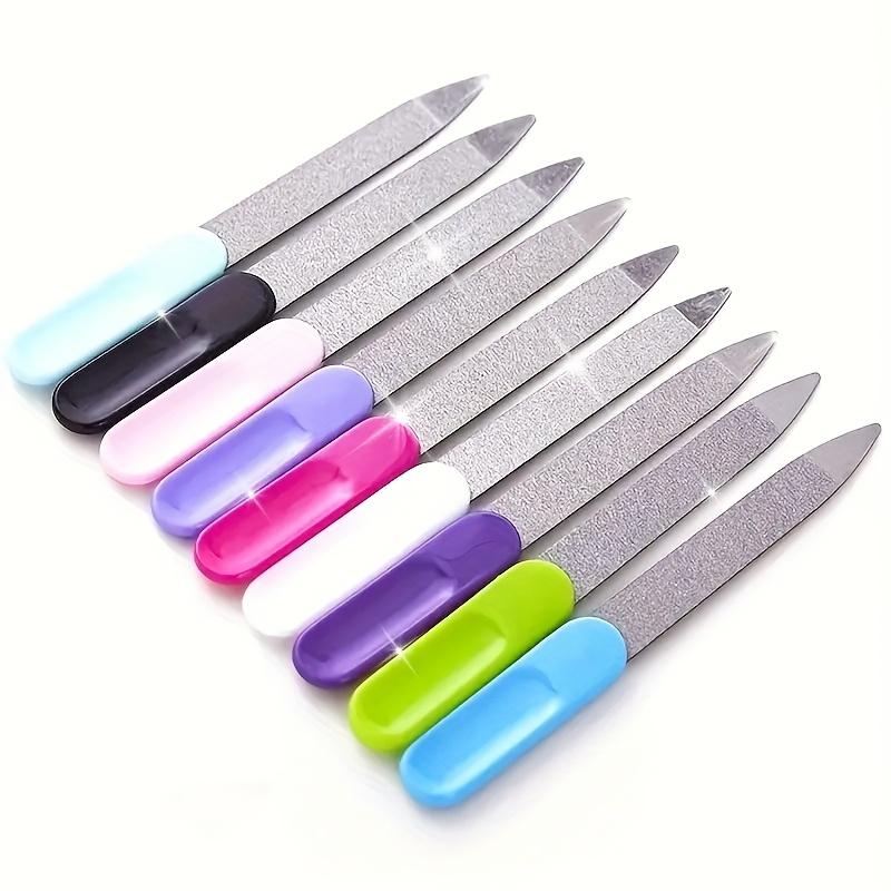 

Stainless Steel Nail Files, Double-Sided for Polishing, Suitable for Home Or Nail Studio Use синий