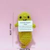 Positive Knitting Potato Doll Decoration with Card Positive Potato Doll for Birthday Party Office Decoration Good Luck Gifts