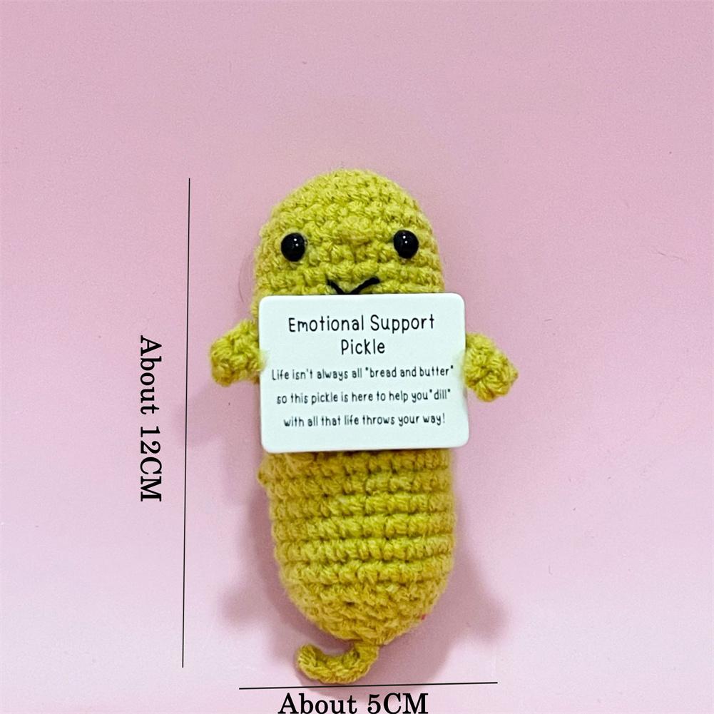 Positive Knitting Potato Doll Decoration with Card Positive Potato Doll for Birthday Party Office Decoration Good Luck Gifts