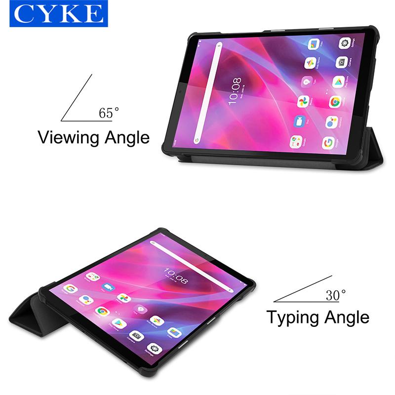 CYKE Trifold PU Leather Tab M8 Case Stand Protective Tablet Flip Cover for Lenovo Tab M8 FHD HD TB-8705F/N TB-8505F/X