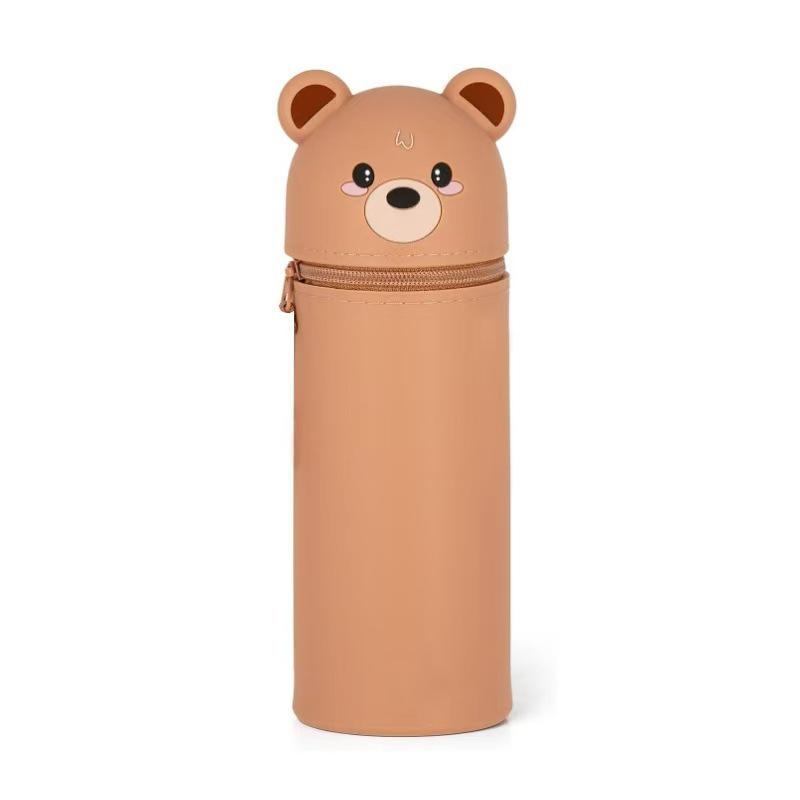 

Креативный высококачественный мультяшный пенал в виде панды, силиконовый, в форме животного, складной, на молнии, сумка для хранения канцелярских принадлежностей