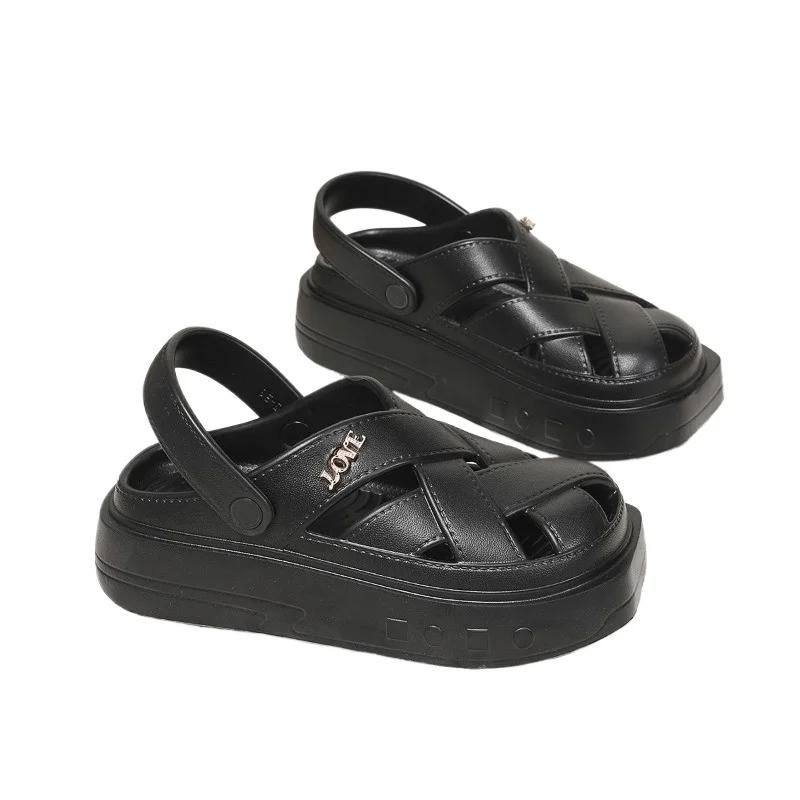 2025 New Women's Shoes Slip-on Women's Sandals Best Seller Beach Sandals Women Summer Solid Closed Toe Sandals Zapatos