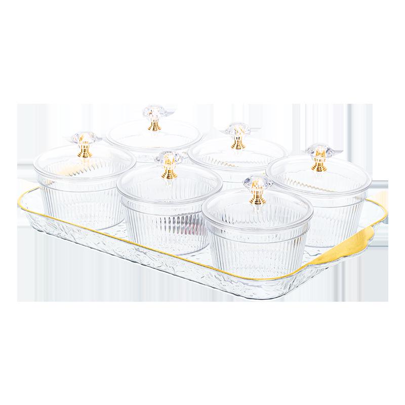 Multi-Grid Plastic Snack and Candy Dish for Home
