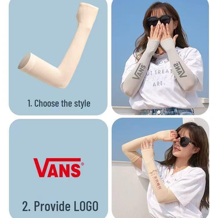Unisex Ice Silk UV Protection Sleeves for Cycling and Outdoor Activities - Sun Protection with Printed Patterns