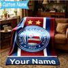Custom Name Bahia Fc Crest Design Blanket Bedding Blanket for Women Men, Soft Throw Blankets for Couch,Bed, Picnic, Christmas Gifts