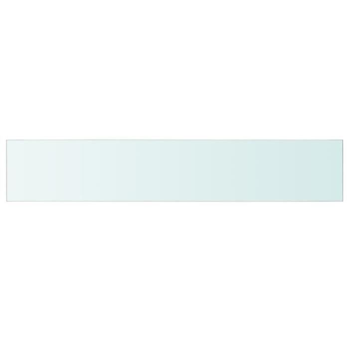 VidaXL Panneaux d'étagère 2 pcs Verre Transparent 110 x 20 cm