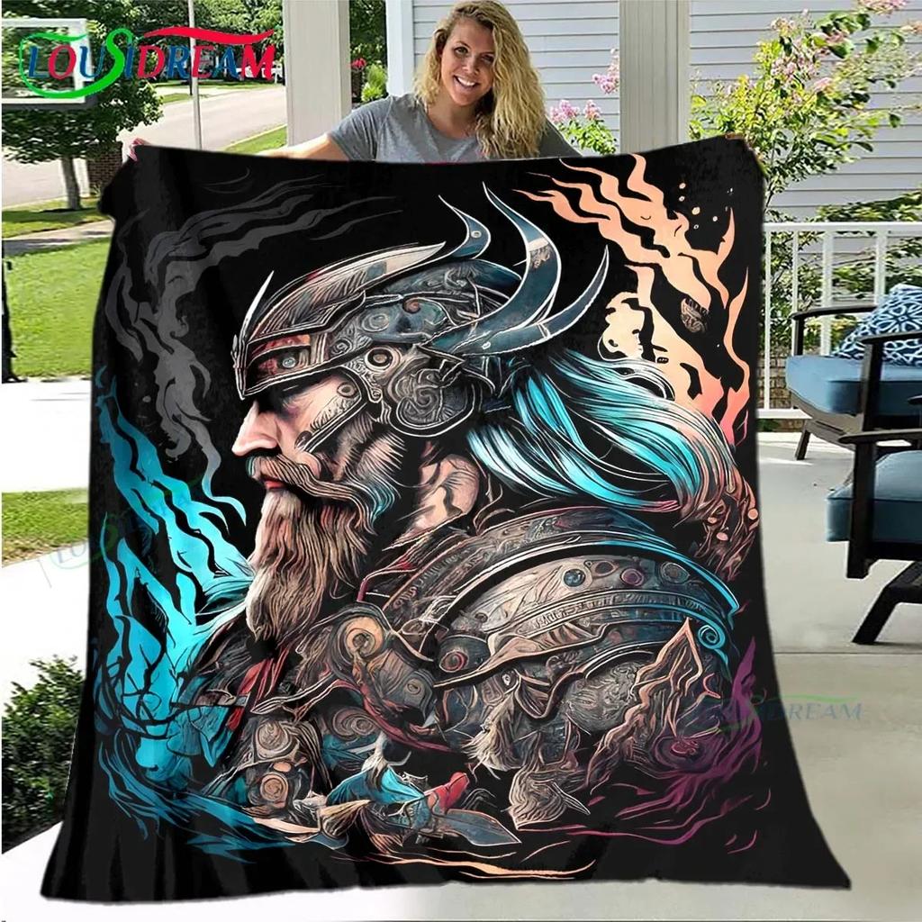 Nordische Wikinger-Mythologie Weiche Decke Sport Wohnzimmer Schlafzimmer Sofa Bett Decke Geburtstagsgeschenk Reise Büro Mittagspause Decke