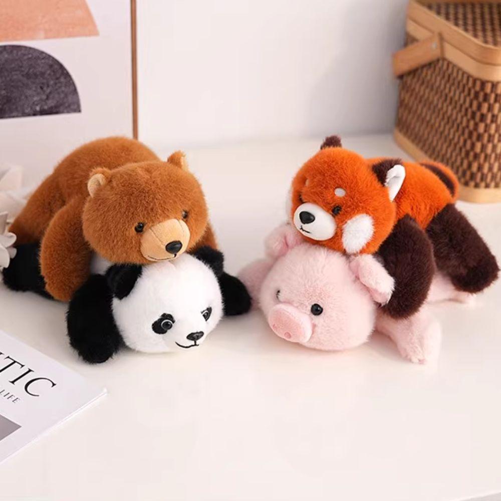 Sloth Husky Plush Lying Animal Pig Panda Stuffed Animal Doll Raccoon Bear Plush Home Decor